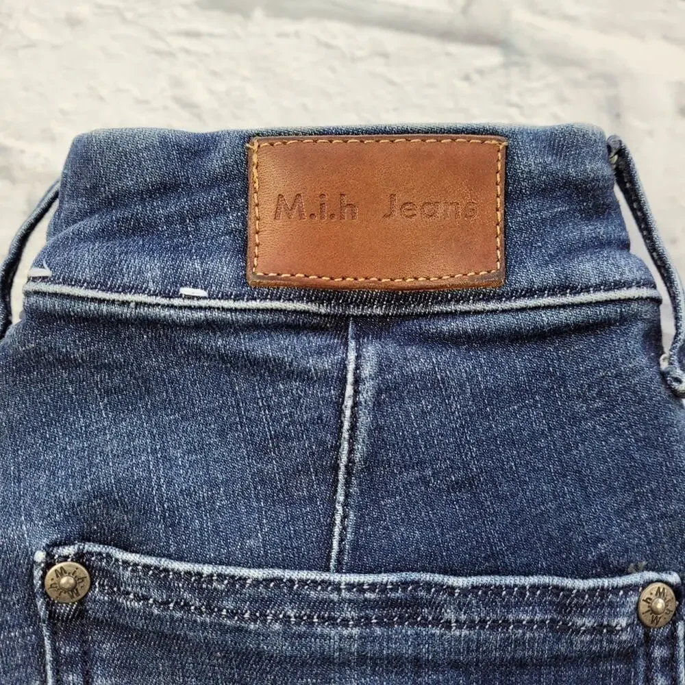 M.i.h Women's Jeans Bodycon Marrakesh High Rise Slim Kick Flare More Blue sz 26